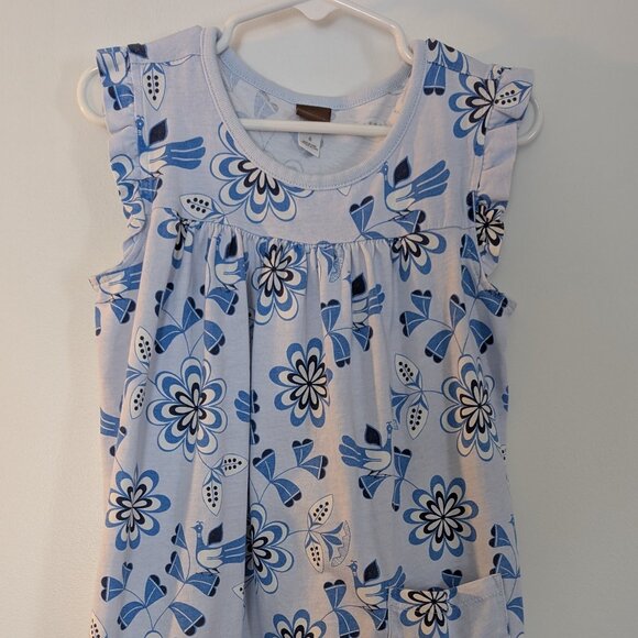 NWOT Tea Collection Blue Floral Dress, Size 6 - Picture 1 of 2